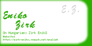 eniko zirk business card